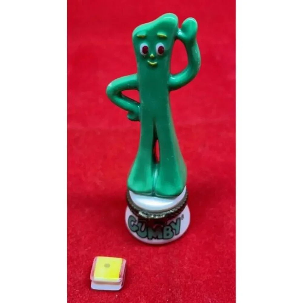 Vintage PHB Gumby Porcelain Trinket Box Gumby w/ Book‎ RARE Collectible EUC